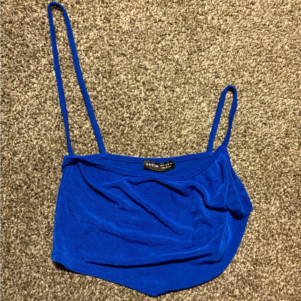 Shein party shirt cropped